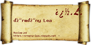 Örmény Lea névjegykártya